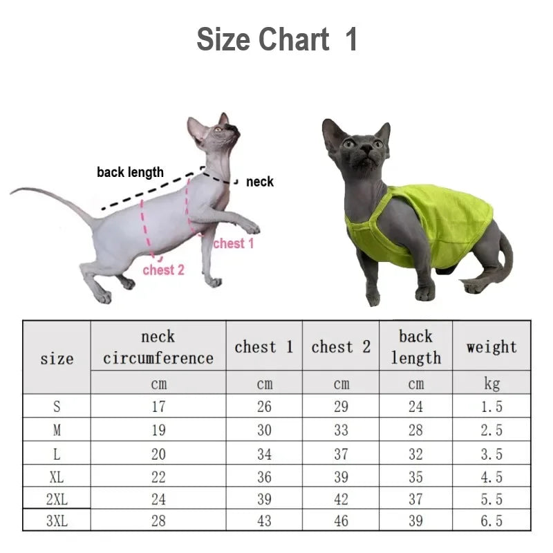 Luxury Sphynx Cat Dress – Sleeveless Cotton Princess Skirt for Devon Rex & Sphynx Cats, Sweet Spring & Summer Pet Outfit.