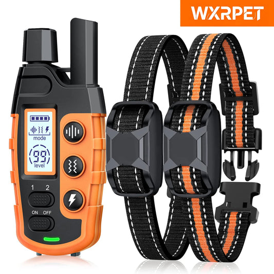 3300FT Remote Dog Training Collar – Waterproof Rechargeable Training Collar with Vibration & Static Stimulation for Dogs 5–120 lbs