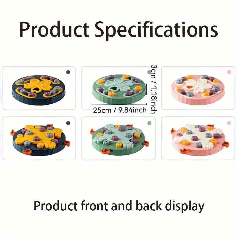 Interactive Pet Puzzle Feeder – Brain-Boosting Snack Dispenser Bowl for Cats & Dogs, Durable Battery-Free Design.