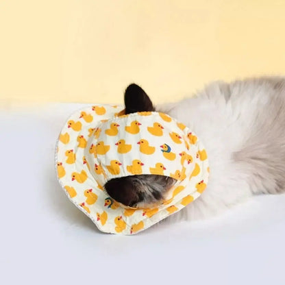 Adjustable Pet Sun Hat – Breathable Outdoor Fisherman Hat for Cats & Dogs, Lightweight Sunshade Cap for Travel.