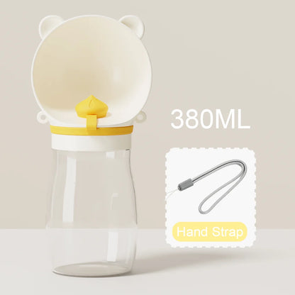 Portable Dog Water Bottle with Food Container – Leakproof Travel Feeder & Drinking Bowl for Dogs & Puppies, Outdoor Pet Supplies.