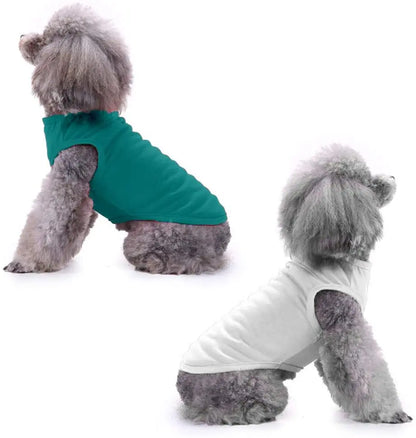 Blank Cotton Dog T-Shirt – Lightweight Summer Vest for Small, Medium & Large Dogs, Comfortable Pet Apparel Available in XS–3XL.