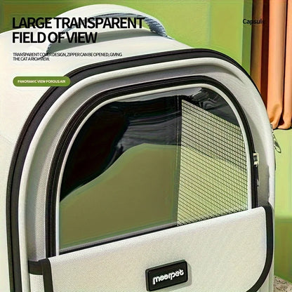 Large Capacity Pet Carrier Backpack – Breathable Mesh Foldable Travel Bag for Dogs & Cats, Ideal for Hiking, Camping & Outdoor Adventures.