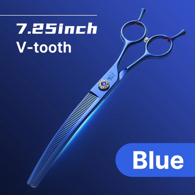 Fenice JP440C Professional Pet Grooming Scissors – 7-Inch Curved Thinning & Chunker Shears for Precision Dog Grooming.