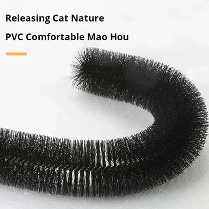 Cat Toy Arch Groomer – Self-Grooming Massage & Rubbing Brush with Scratching Pad for Interactive Cat Play and Grooming.