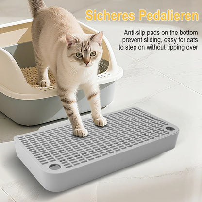 Anti-Spill Cat Litter Mat – Universal Litter-Trapping, Anti-Splash & Easy-to-Clean Removable Pad.
