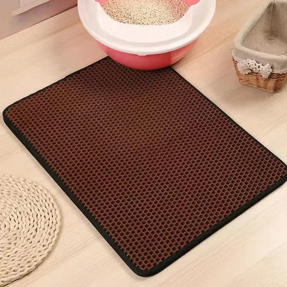 Cat Litter Mat With Gift Double Layer Waterproof Pet Litter Box Mat Non-slip Sand Cat Pad Washable Bed Mat Clean Pad Products.