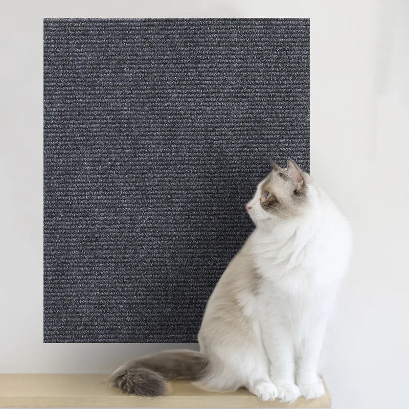 Self-Adhesive Cat Scratching Mat – Trimmable DIY Scratch Carpet for Walls, Corners & Sofas, Durable Furniture Protector for Cats.