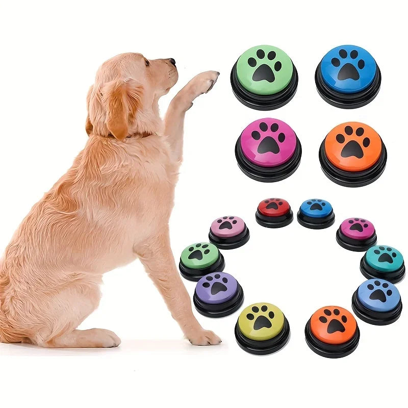Interactive Talking Pet Buttons – Recordable Communication Toy for Dog & Cat Training.