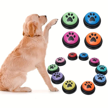 Interactive Talking Pet Buttons – Recordable Communication Toy for Dog & Cat Training.