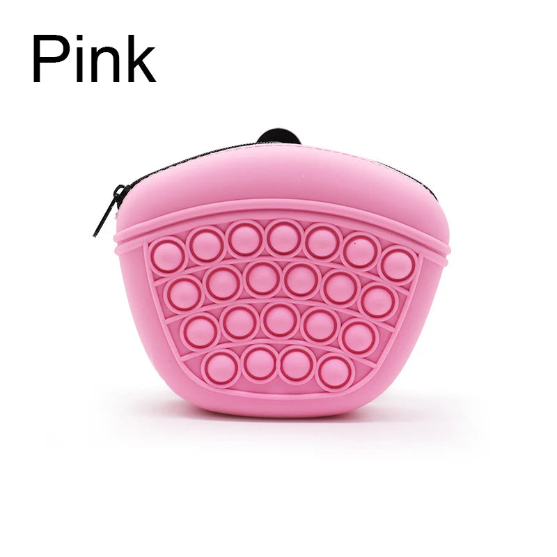 Portable Silicone Dog Treat Bag – Outdoor Waist Pack for Pet Training, Convenient Snack & Dog Food Storage Pouch.