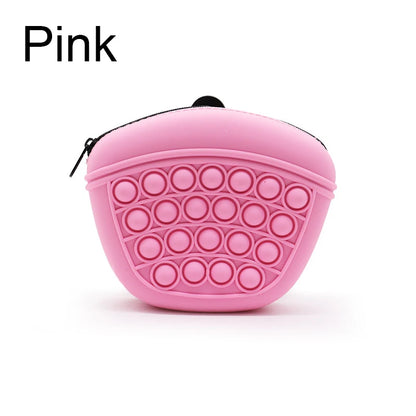 Portable Silicone Dog Treat Bag – Outdoor Waist Pack for Pet Training, Convenient Snack & Dog Food Storage Pouch.