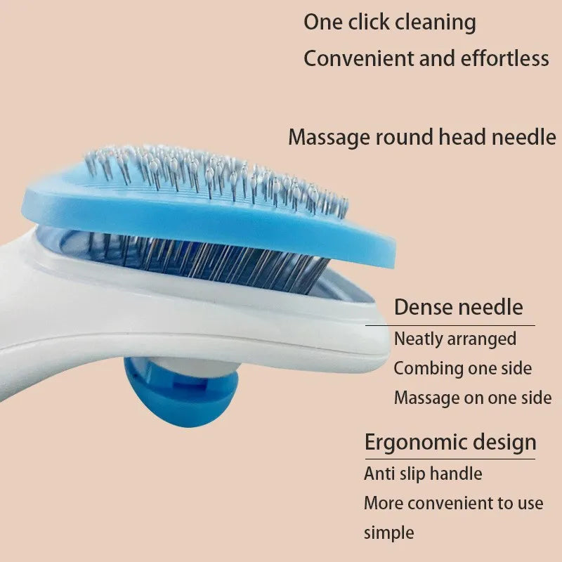 Pet Hair Removal Brush – Grooming Comb for Dogs & Cats, Effective Fur Deshedding Tool for Puppies, Kittens & Pet Care Supplies.