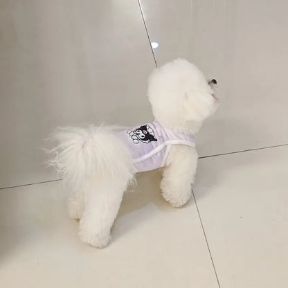 Sanrio Pet Cooling Shirt – Ice Silk Breathable Summer Vest for Small Dogs & Cats, Lightweight Anti-Shedding Cute Pet Clothing.