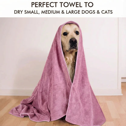 Super Absorbent Dog Bath Towel – Quick-Drying Soft Grooming Towel for Small & Large Dogs and Puppies