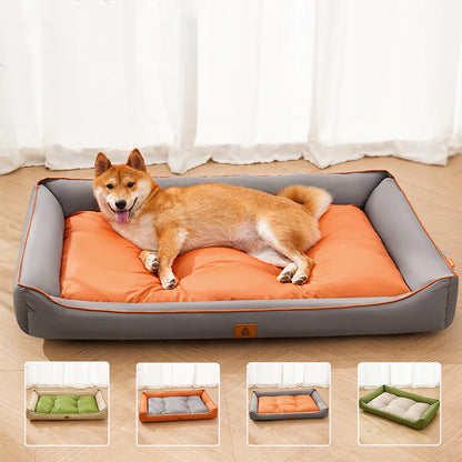 Large Waterproof Dog Bed – Soft All-Season Cooling Pet Sleeping Mat for Dogs, Puppies.