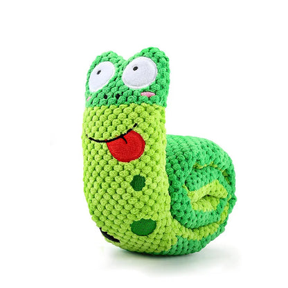 Dog Puzzle Feeder Toy – Interactive Plush Squeaky Snail Toy for Puppies & Dogs, Durable Foldable Pet Training & Treat Toy.