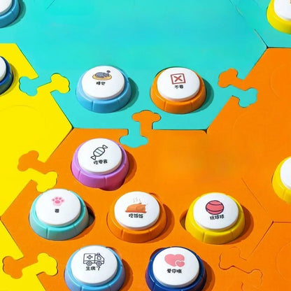 Dog & Cat Communication Buttons – Voice Recorder Training Clickers for Talking Pets and Interactive Learning.