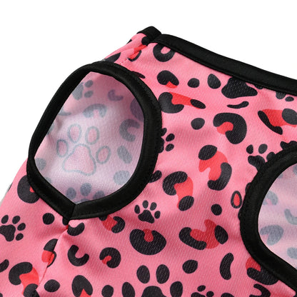 Leopard Print Pet Vest – Breathable Summer T-Shirt for Small Dogs & Cats, Stylish Puppy & Kitten Fashion Outfit.