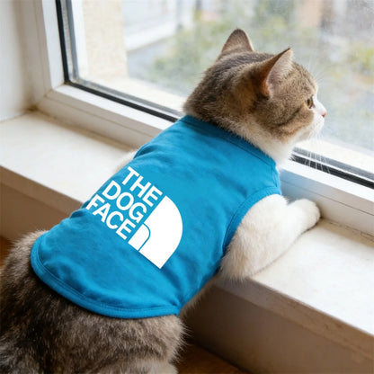 1PC Summer Pet Tank Top – Solid Color Thin & Breathable Clothing for Dogs and Cats.
