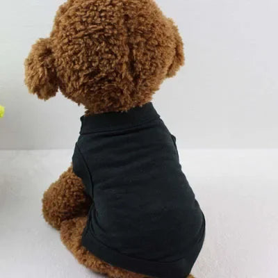 Pure Cotton Pet T-Shirt – Soft Lightweight Vest Shirt for Small, Medium & Large Dogs & Cats, Comfortable Everyday Clothing.