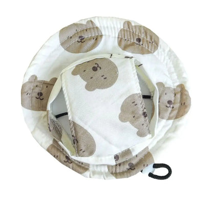 Adjustable Pet Sun Hat – Breathable Outdoor Fisherman Hat for Cats & Dogs, Lightweight Sunshade Cap for Travel.