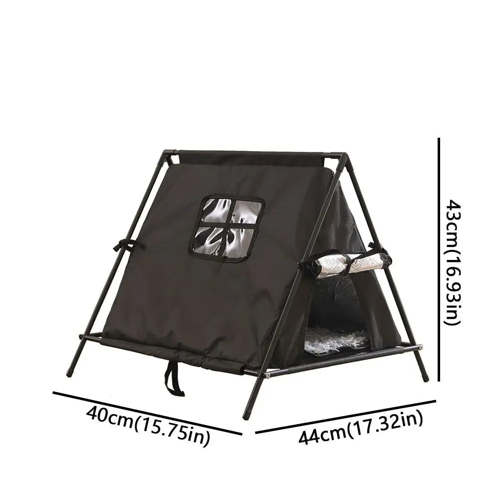 Portable Oxford Pet Tent with Waterproof Cover, Insulated Dog House and Cat Teepee for Indoor & Outdoor Use.