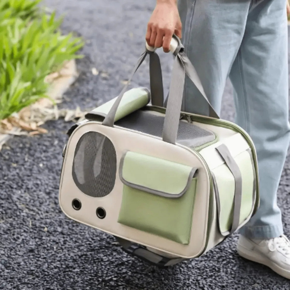 Foldable Airline-Approved Pet Carrier Bag – Durable Oxford Fabric Travel Tote with Ventilation for Small Dogs, Cats.