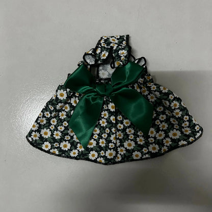 Fashion Pet Princess Dress – Sleeveless Floral Summer Dress for Cats & Small Dogs, Cute Puppy Skirt for Chihuahua & Bichon.