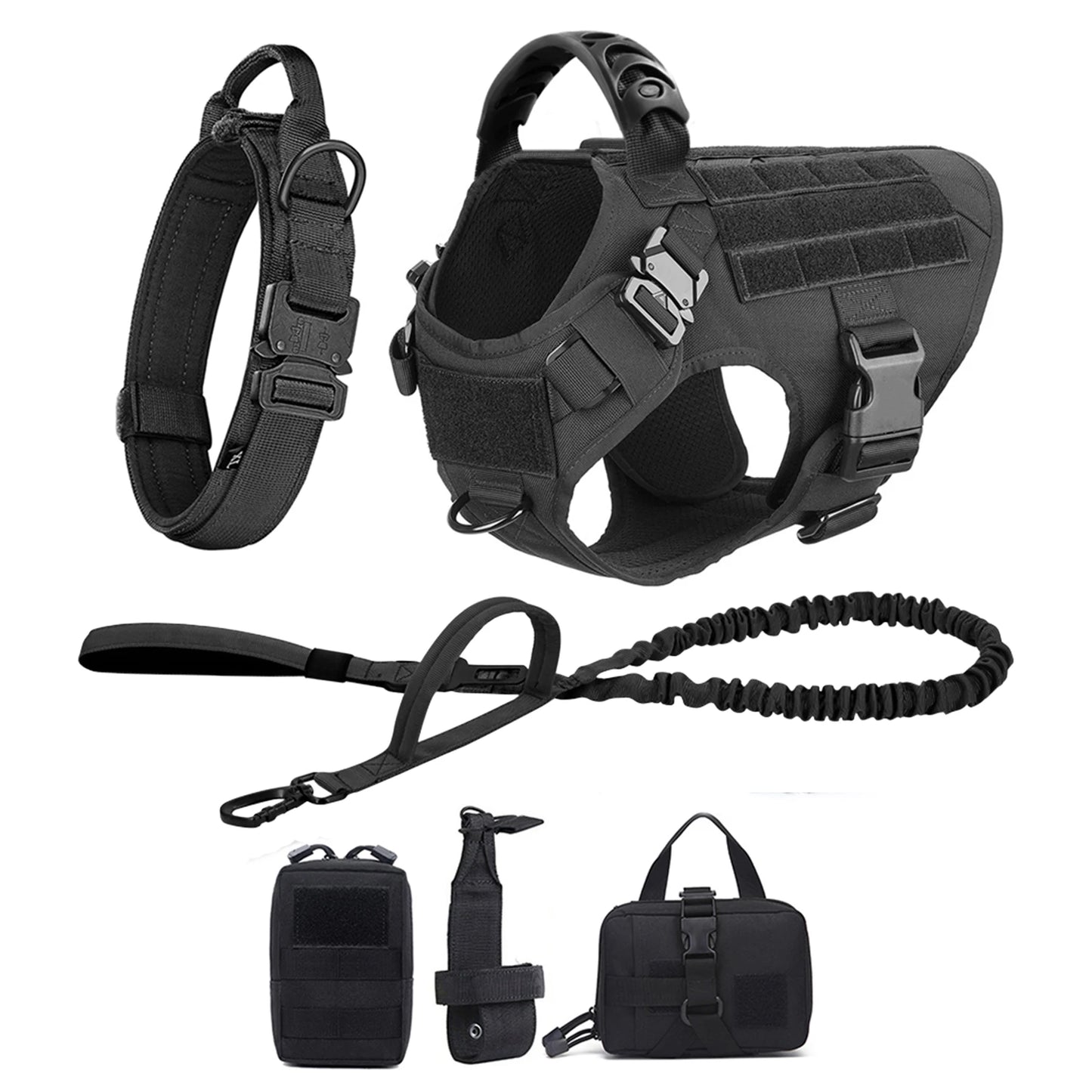Large Dog Harness & Leash Set – Training Walking Vest with Collar for Medium & Large Dogs.
