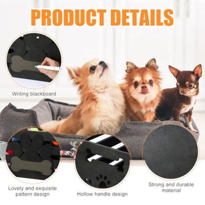 Large Wooden Dog Toy Storage Bin with Handles, Label Holder, and Paw Print Design