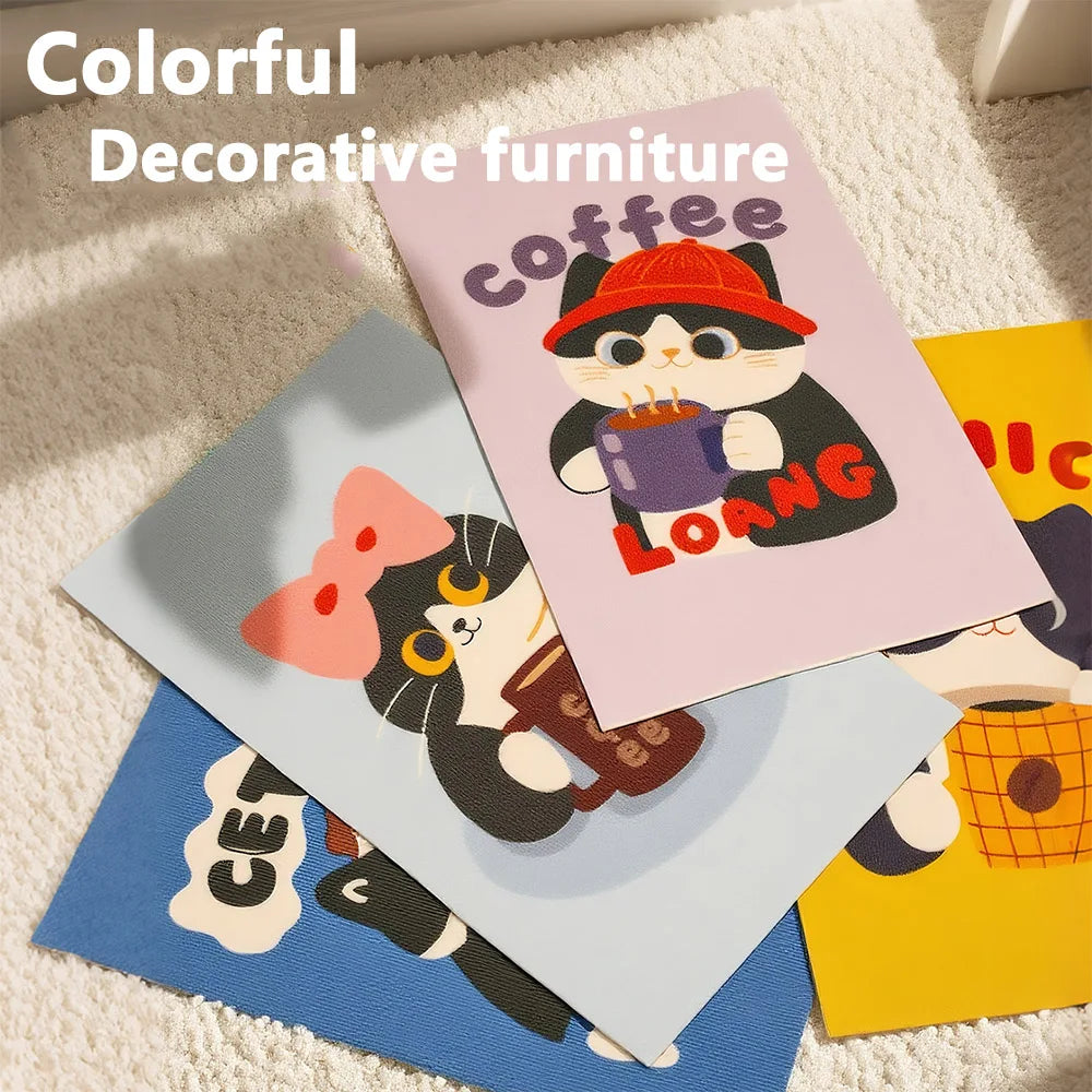 1PC Anti-Scratch Cat Mat – Cartoon Self-Adhesive Trimmable Carpet Pad for Furniture, Sofa & Wall Protection from Cat Scratching.