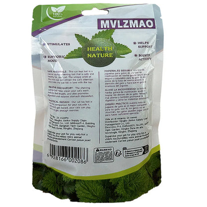 Edible Catnip Ball Toy – Safe & Healthy Mint Cat Toy for Chasing, Teeth Cleaning & Digestive Support for Cats.