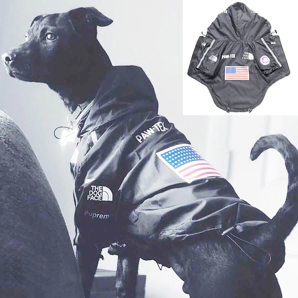Waterproof Reflective Dog Raincoat – Hooded Outdoor Jacket for Small, Medium & Large Dogs, Lightweight Pet Rainwear.