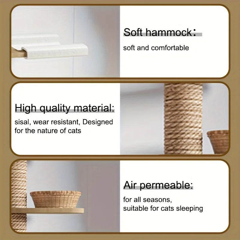 ROMIROMI Premium 7-Tier Cat Tree Tower – Adjustable Floor-to-Ceiling Cat Condo with Natural Sisal Scratching Posts for Multiple Cats.
