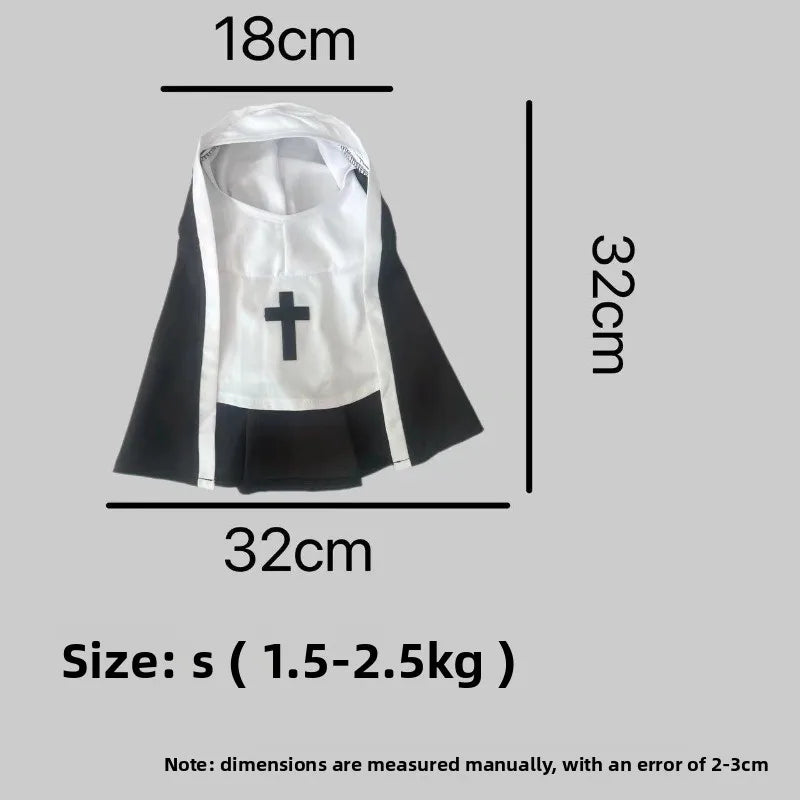 Funny Pet Costume Outfit – Cute Jesus Cosplay Dress-Up Clothes for Cats & Small to Medium Dogs, Perfect for Parties & Pet Photos.