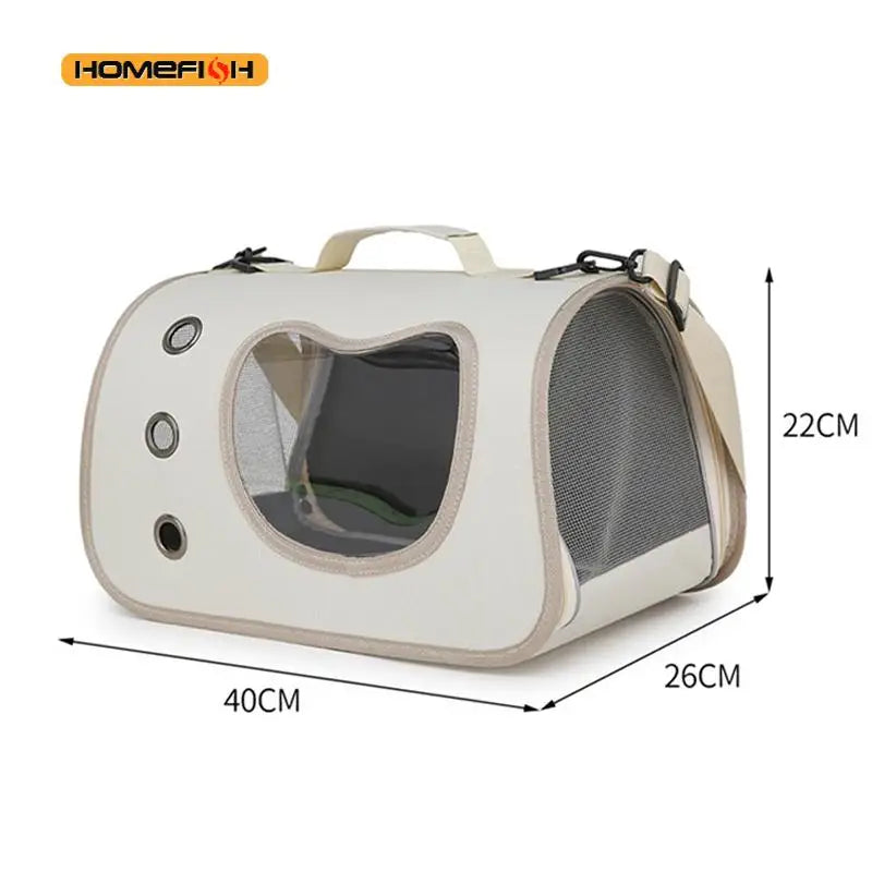Portable Pet Carrier Bag – Foldable Breathable Shoulder Travel Bag for Small Dogs, Cats & Kittens Outdoor Use.