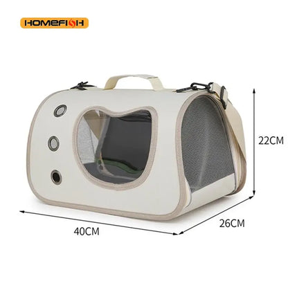 Portable Pet Carrier Bag – Foldable Breathable Shoulder Travel Bag for Small Dogs, Cats & Kittens Outdoor Use.