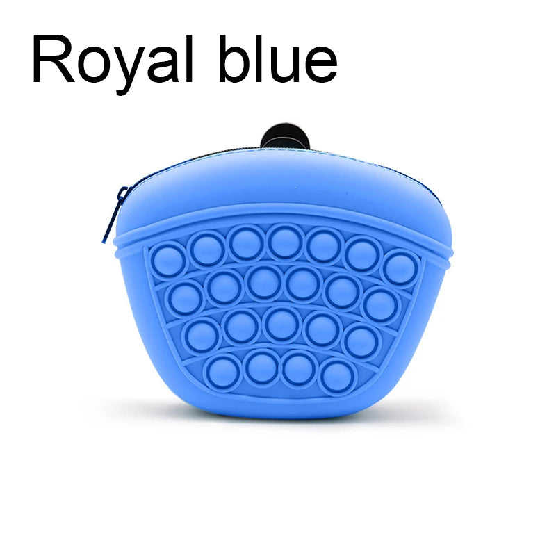 Portable Silicone Dog Treat Bag – Outdoor Waist Pack for Pet Training, Convenient Snack & Dog Food Storage Pouch.