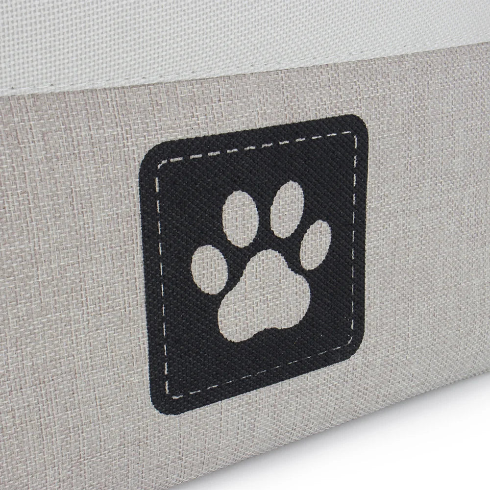 Foldable Paw Print Pet Toy and Accessory Storage Basket.