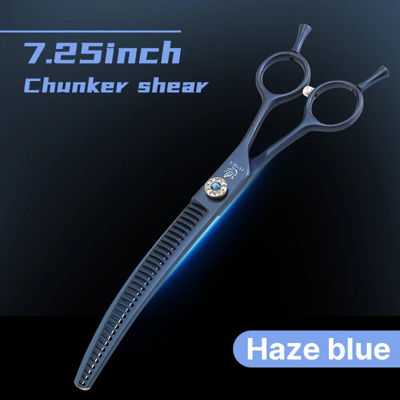 Fenice JP440C Professional Pet Grooming Scissors – 7-Inch Curved Thinning & Chunker Shears for Precision Dog Grooming.