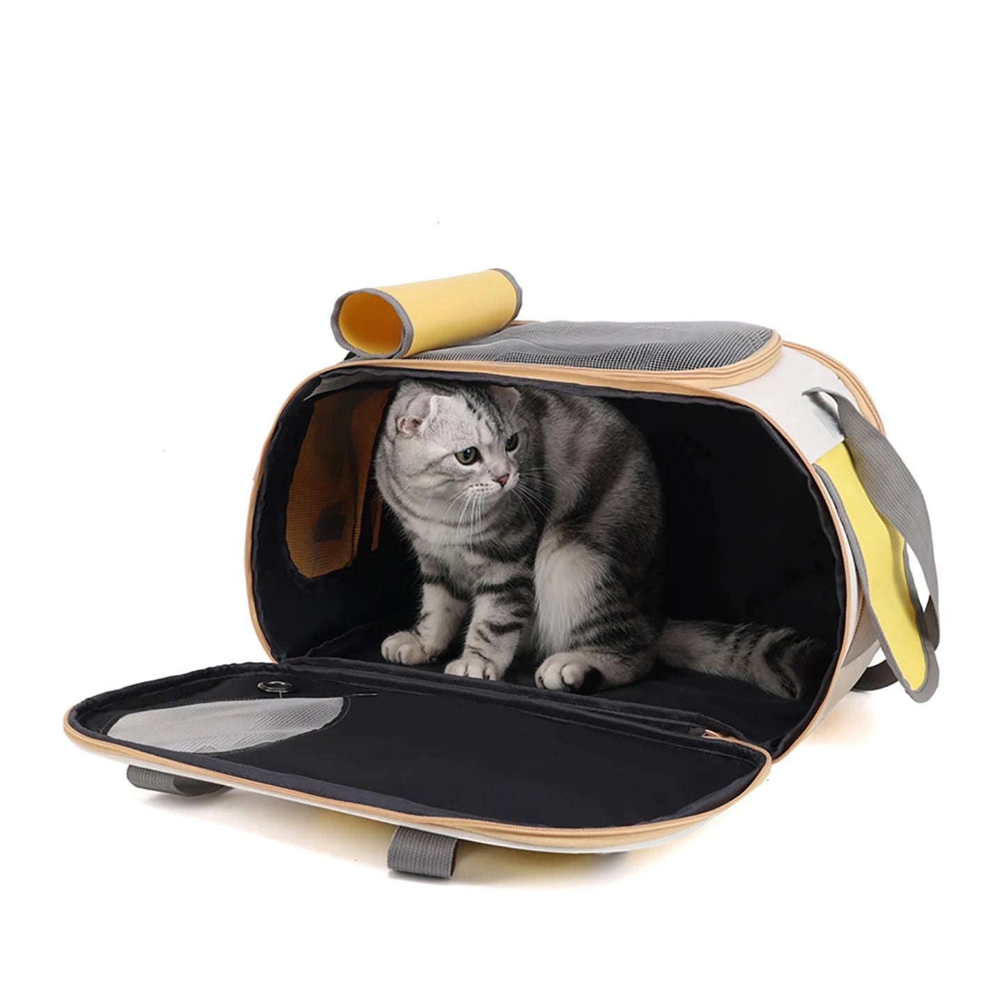 Foldable Airline-Approved Pet Carrier Bag – Durable Oxford Fabric Travel Tote with Ventilation for Small Dogs, Cats.