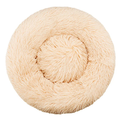 Round Plush Dog Bed – Winter Warm Washable Basket-Style Pet Bed for Small, Medium & Large Dogs & Cats, Soft Sofa-Style Sleeping Cushion.