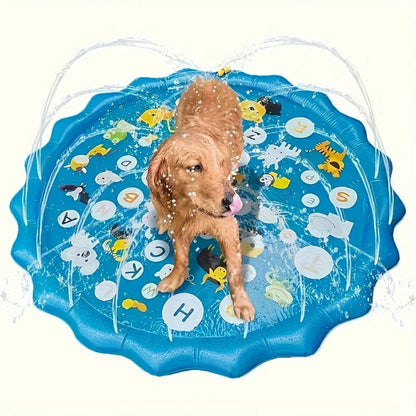 Heavy-Duty Outdoor Pet Bath Basin – Anti-Slip Dog Cooling Pool with Water Spray Function for Bathing, Splash Play & Ice Cooling Fun.