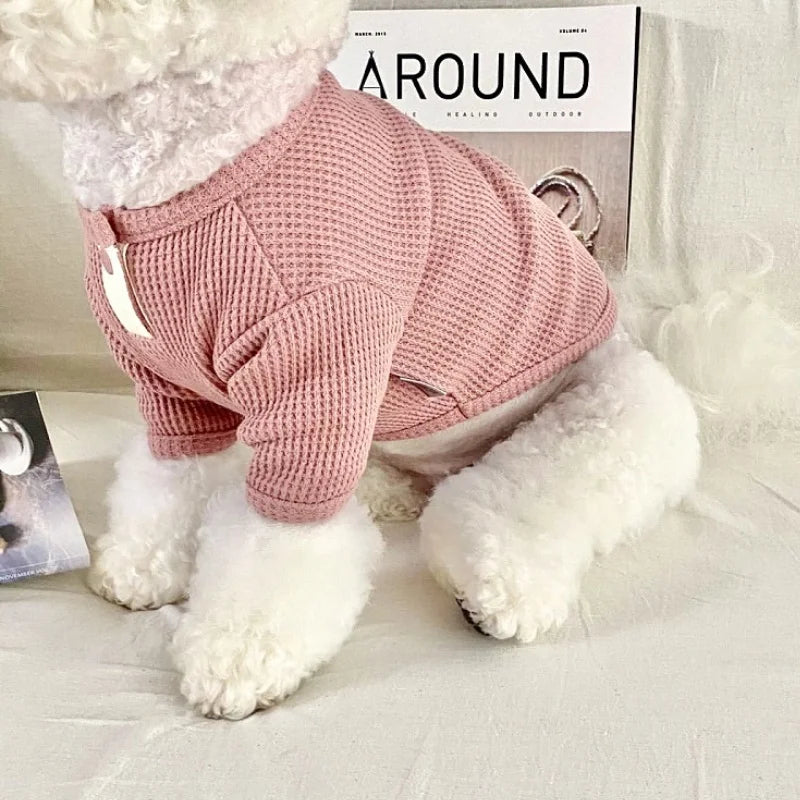 Autumn & Winter Pet Shirt – Soft Solid Cute Bottoming Shirt for Puppies.