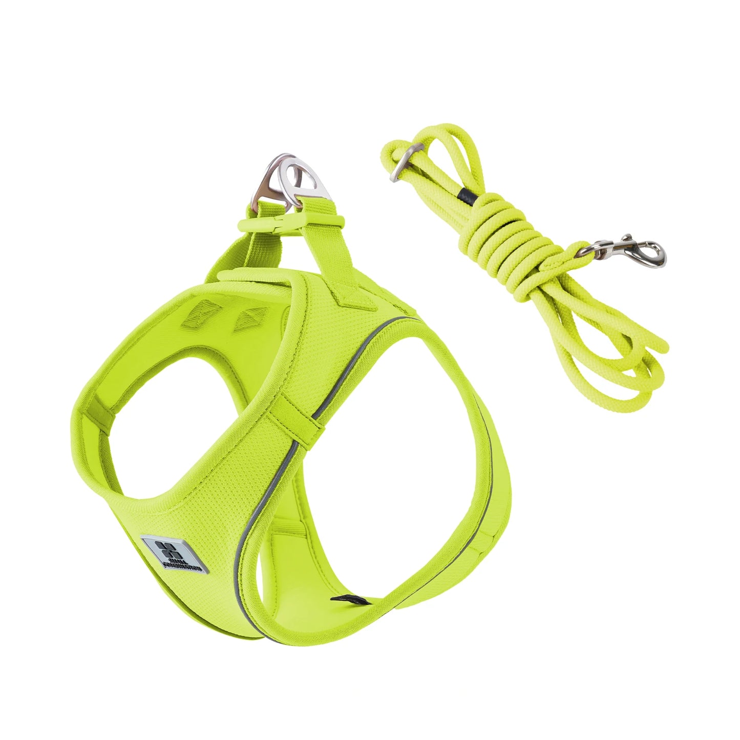 Adjustable Reflective Dog Harness & Leash Set – Comfortable Pet Vest for Small & Medium Dogs & Cats, Ideal for Outdoor Walking.