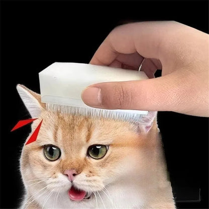 Cat Massage & Grooming Brush – Soft Double-Sided Tongue Sensory Cleaning Brush for Cats & Dogs, Gentle Fur & Tongue Care Tool.