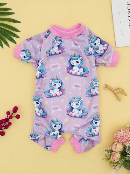 One-Piece Dog Pajamas – Soft & Comfortable Fashion Pet Clothes for Small and Medium Dogs.