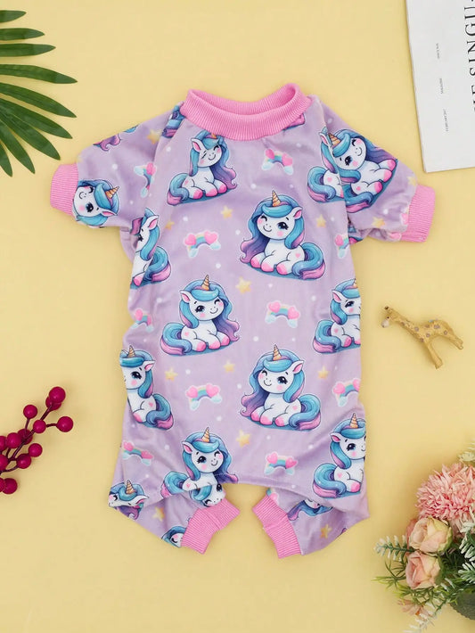 One-Piece Dog Pajamas – Soft & Comfortable Fashion Pet Clothes for Small and Medium Dogs.