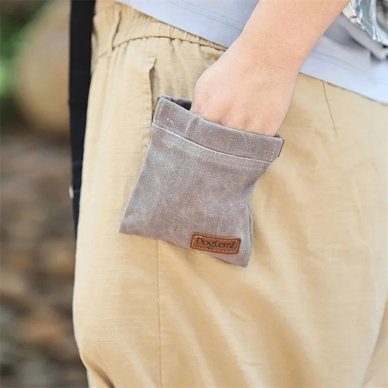 Hands-Free Dog Treat Training Pouch with Carabiner, Walking Snack Bag, Waist Pack Storage for Puppy Rewards & Pet Training.